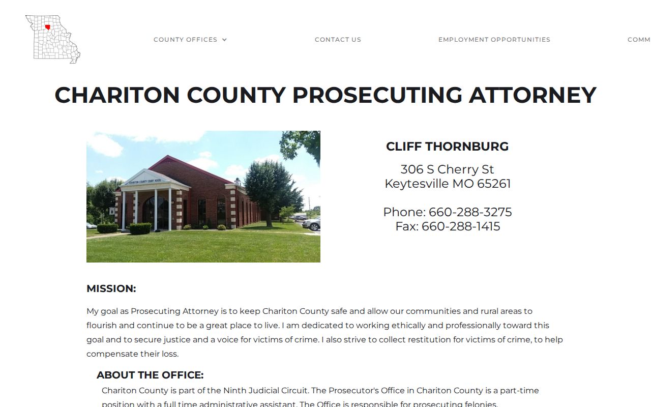 Chariton County criminal court docket prosecutor and Case.net source