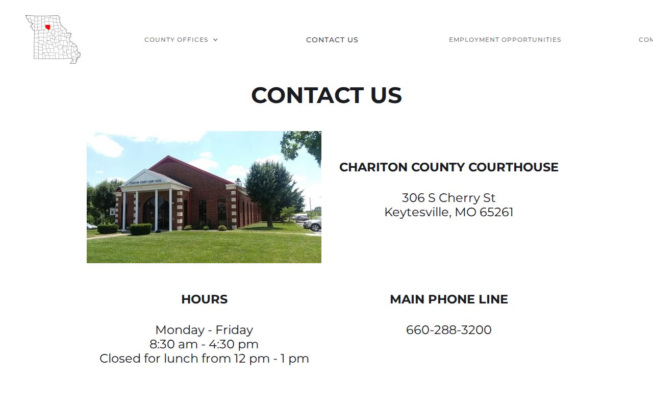 Chariton County court docket courthouse contact source