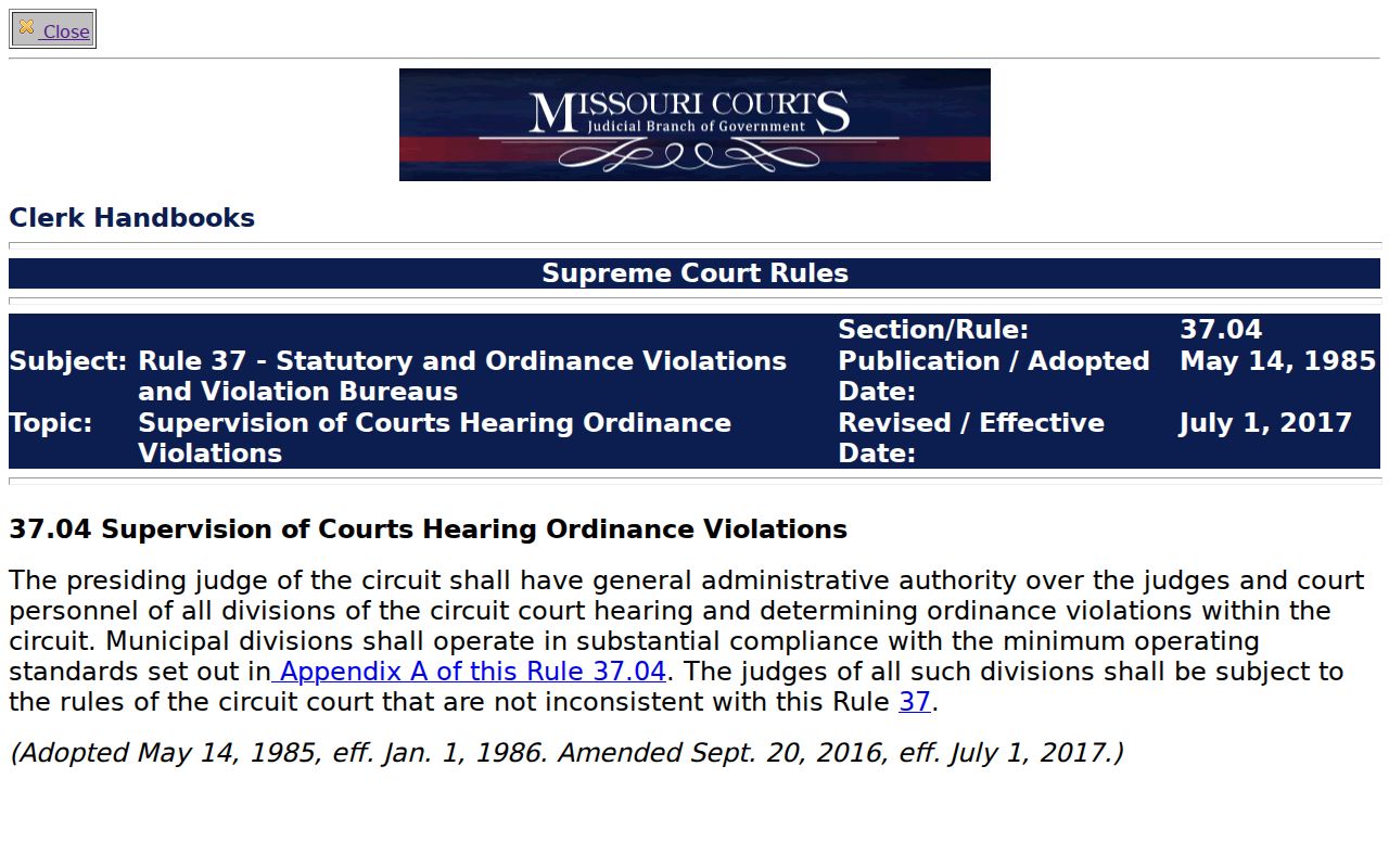 Chariton County traffic court records source image for Missouri Supreme Court Rule 37